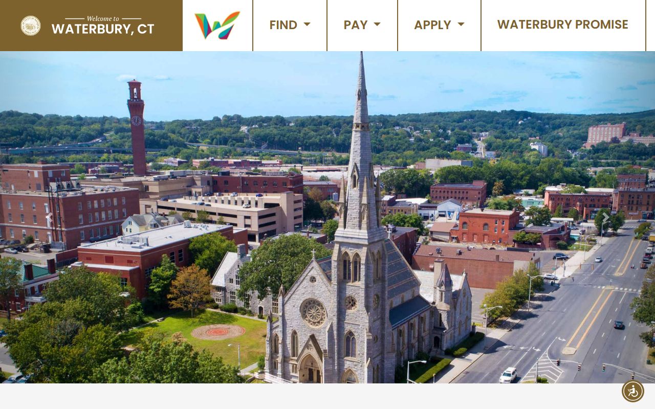 Waterbury city website for court docket and local government resources